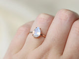 Moonstone Engagement Ring, 10x7 Pear Cut