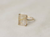 Golden Rutilated Quartz Ring