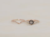The Huntington Ring Bridal Set in Tourmalinated Quartz
