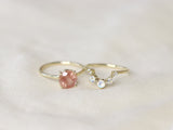 Sun and Moon Artemis Crown Ring Set