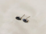 Black Spinel Stud Earrings