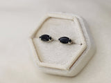 Black Spinel Stud Earrings