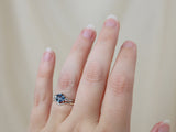 The Huntington Ring Bridal Set in London Blue Topaz