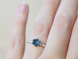 The Huntington Ring Bridal Set in London Blue Topaz
