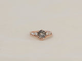The Huntington Ring Bridal Set in Tourmalinated Quartz