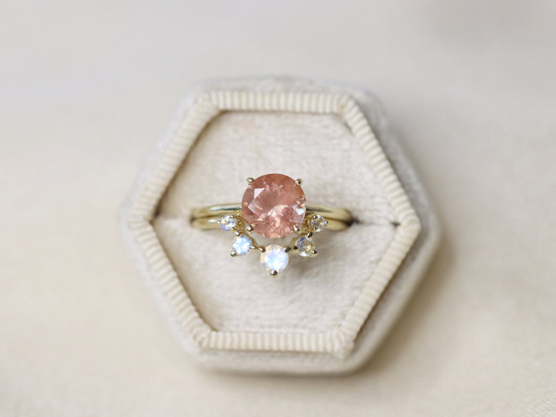 Sun and Moon Artemis Crown Ring Set