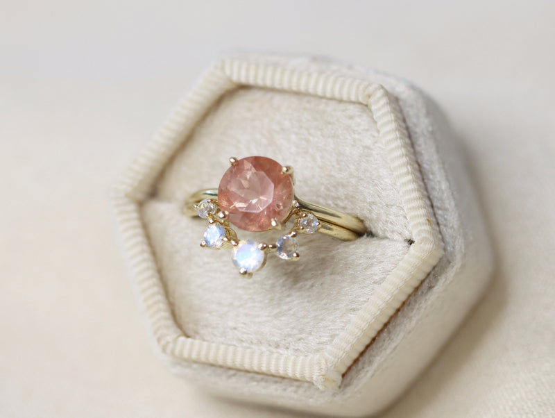 Sun and Moon Artemis Crown Ring Set