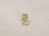 Golden Rutilated Quartz Stud Earrings