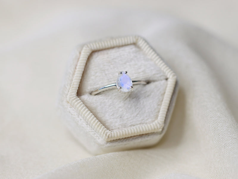 Faceted Moonstone Ring