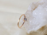 Bezel Set Salt and Pepper Diamond Solitaire Ring