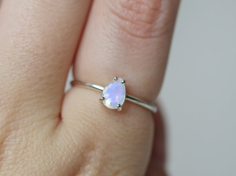 Faceted Moonstone Ring