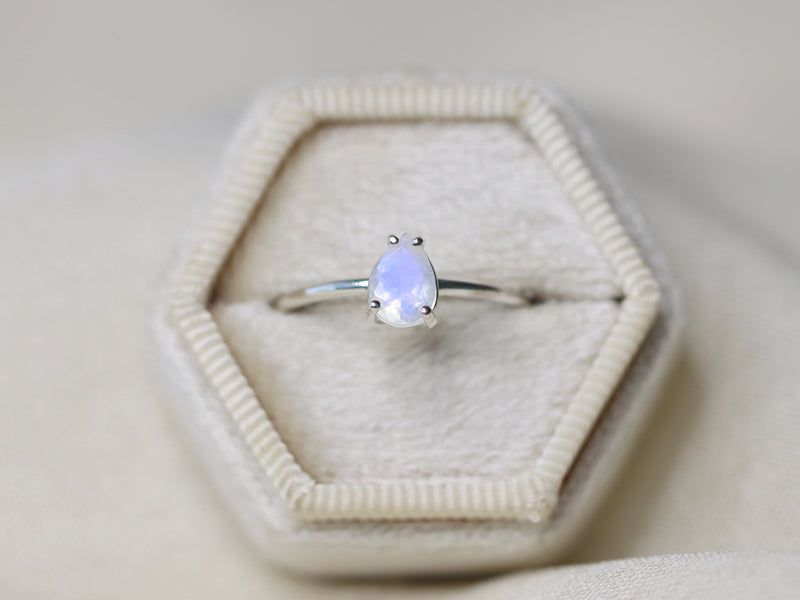 Faceted Moonstone Ring