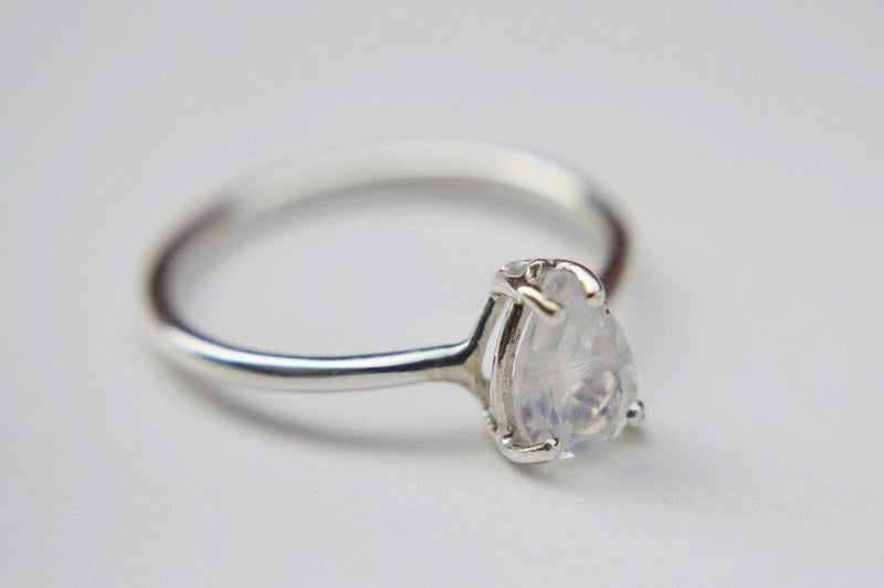 Faceted Moonstone Ring