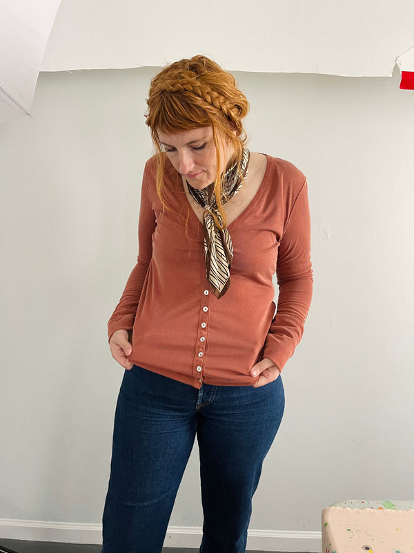 Zora Cardigan in Earth