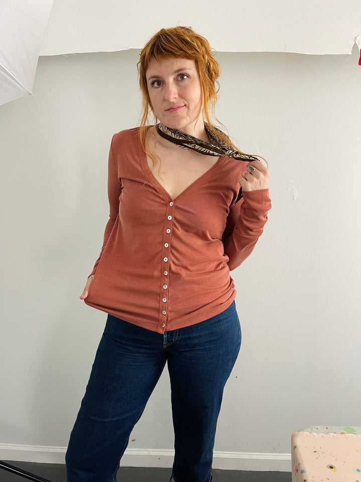 Zora Cardigan in Earth