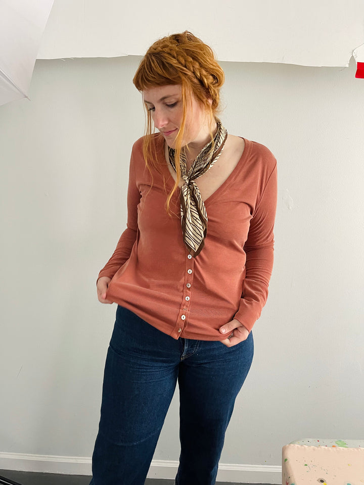 Zora Cardigan in Earth