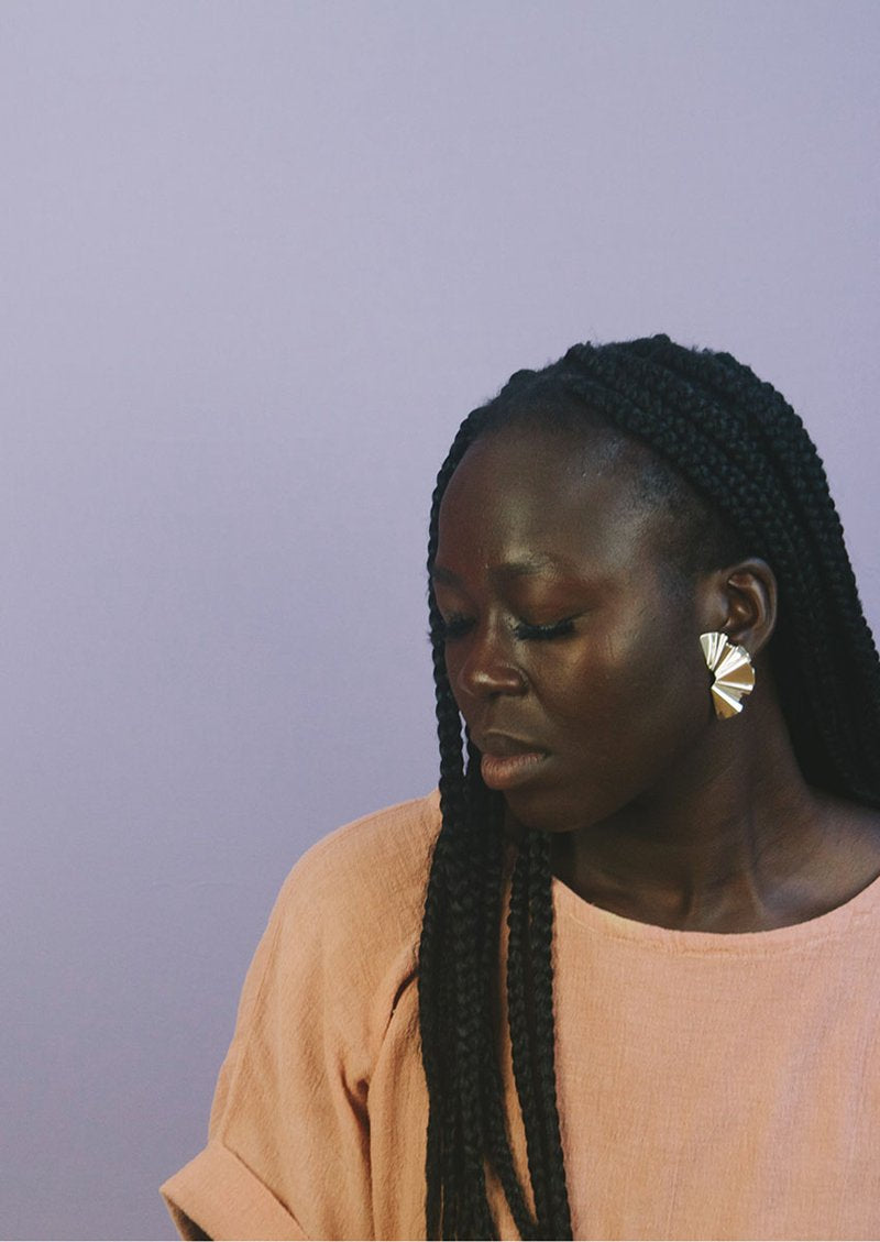 Faldi Earrings in Brass