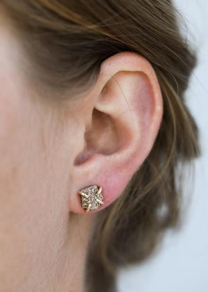 Rose Gold Druzy Stud Earrings