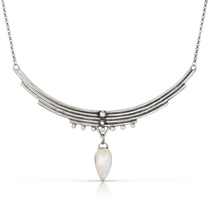 Silver + Moonstone Collar